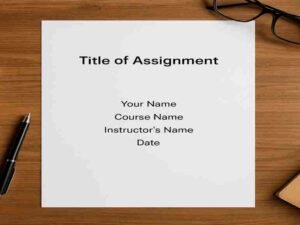 How to Make a Cover Page for an Assignment