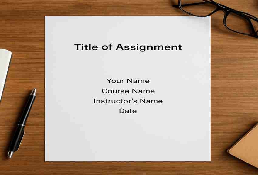 How to Make a Cover Page for an Assignment