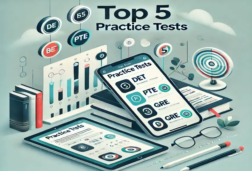 Top 5 Apps for Practice Tests DET, PTE, and GRE